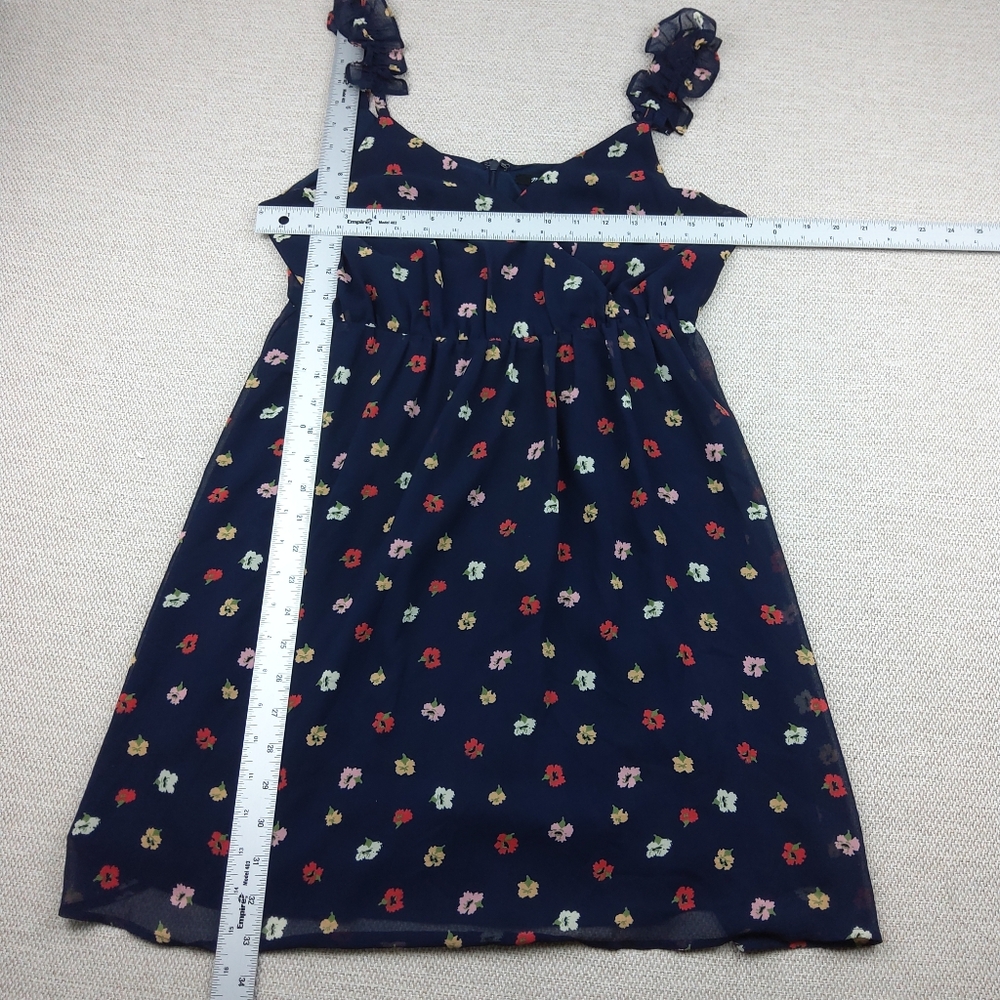 Madewell Ruffle Strap‎ Wrap Confetti Floral Dress/Blue/Multi Color Print/Size 2 - Picture 6 of 8